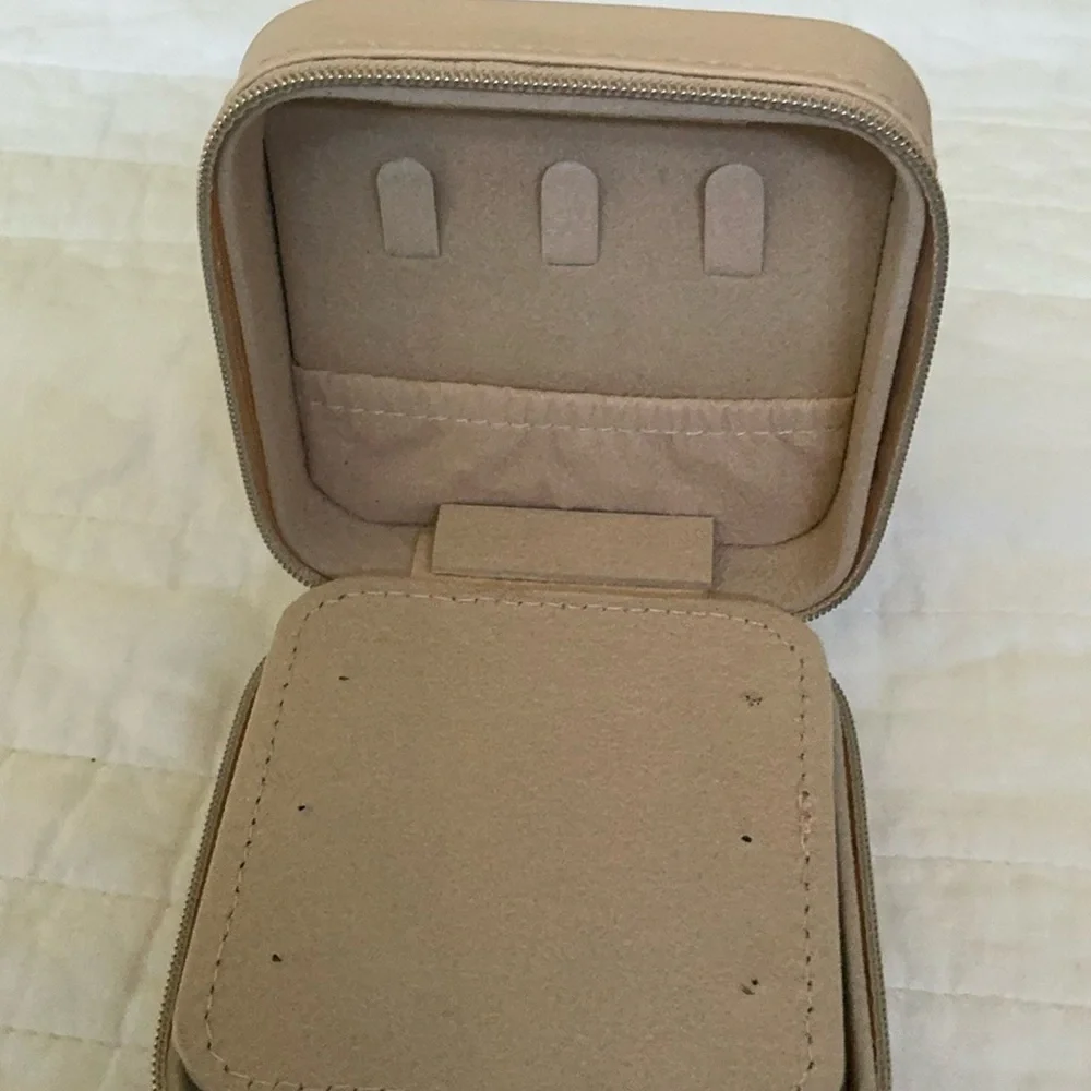 Pale pink Jewelry Box with Pearl Initial M